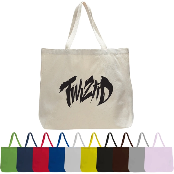 12 oz. Extra Large Grocery Cotton Tote Bag 20"x15"x5" - 12 oz. Extra Large Grocery Cotton Tote Bag 20"x15"x5" - Image 3 of 26