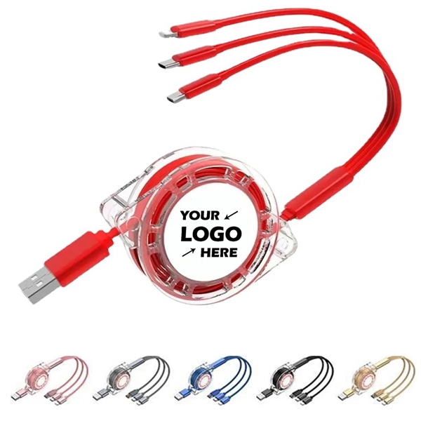 3-in-1 Retractable Data Cable - 3-in-1 Retractable Data Cable - Image 0 of 5