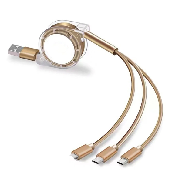 3-in-1 Retractable Data Cable - 3-in-1 Retractable Data Cable - Image 1 of 5