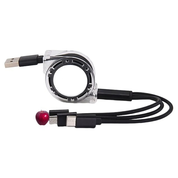 3-in-1 Retractable Data Cable - 3-in-1 Retractable Data Cable - Image 4 of 5