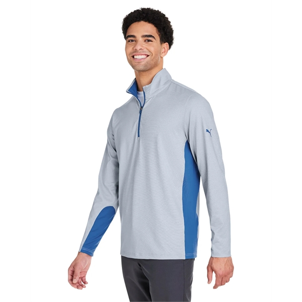 Puma Golf Men's Mesa Stripe Quarter-Zip - Puma Golf Men's Mesa Stripe Quarter-Zip - Image 1 of 17