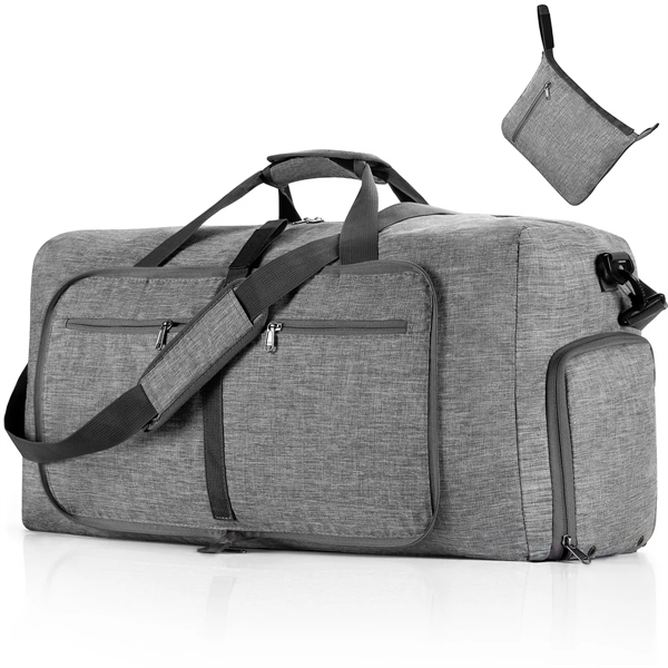 Foldable Travel Duffel Bag with Shoes Compartment - Foldable Travel Duffel Bag with Shoes Compartment - Image 3 of 11
