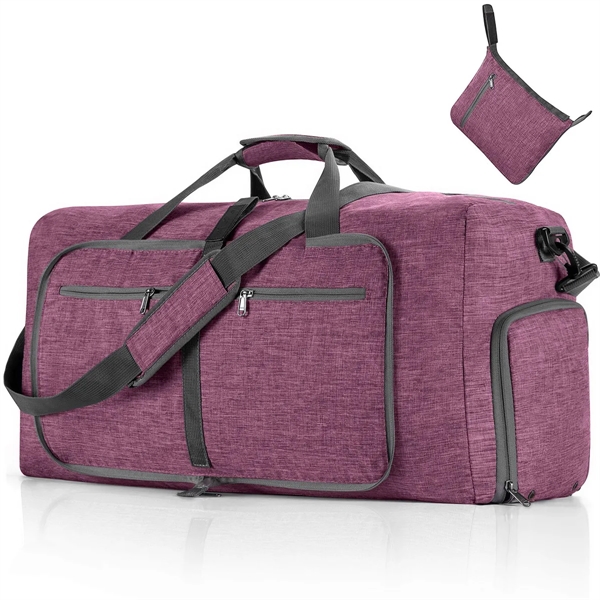 Foldable Travel Duffel Bag with Shoes Compartment - Foldable Travel Duffel Bag with Shoes Compartment - Image 4 of 11
