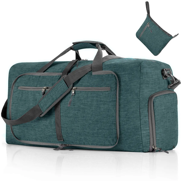 Foldable Travel Duffel Bag with Shoes Compartment - Foldable Travel Duffel Bag with Shoes Compartment - Image 5 of 11