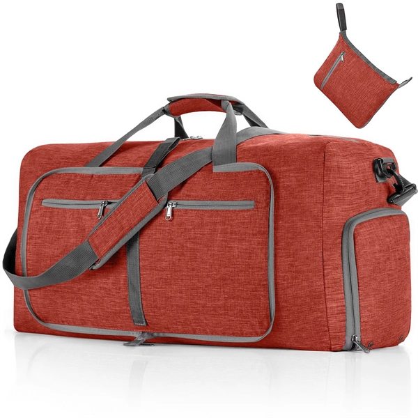 Foldable Travel Duffel Bag with Shoes Compartment - Foldable Travel Duffel Bag with Shoes Compartment - Image 7 of 11