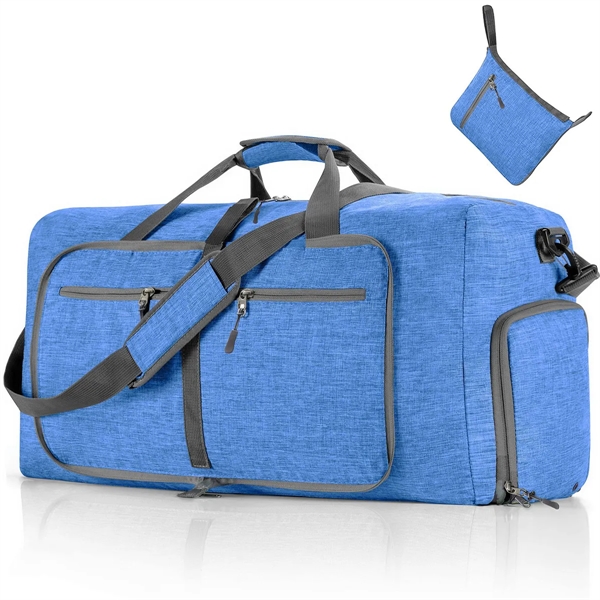 Foldable Travel Duffel Bag with Shoes Compartment - Foldable Travel Duffel Bag with Shoes Compartment - Image 9 of 11