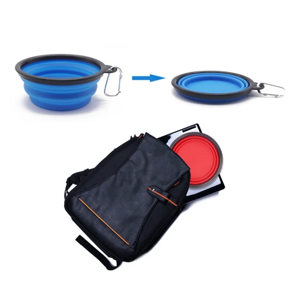 Pazis Silicone Pet Bowl with Carabiner - Pazis Silicone Pet Bowl with Carabiner - Image 1 of 2