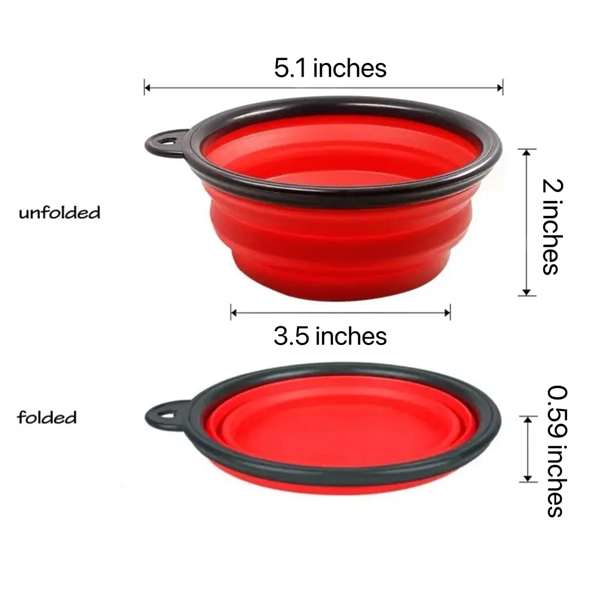 Pazis Silicone Pet Bowl with Carabiner - Pazis Silicone Pet Bowl with Carabiner - Image 2 of 2