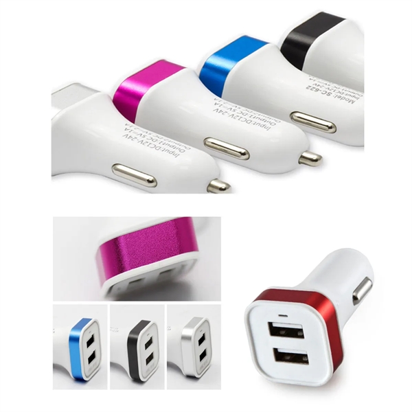 Portable Fast Charging Dual Smart Port USB Car Charger - Portable Fast Charging Dual Smart Port USB Car Charger - Image 2 of 3