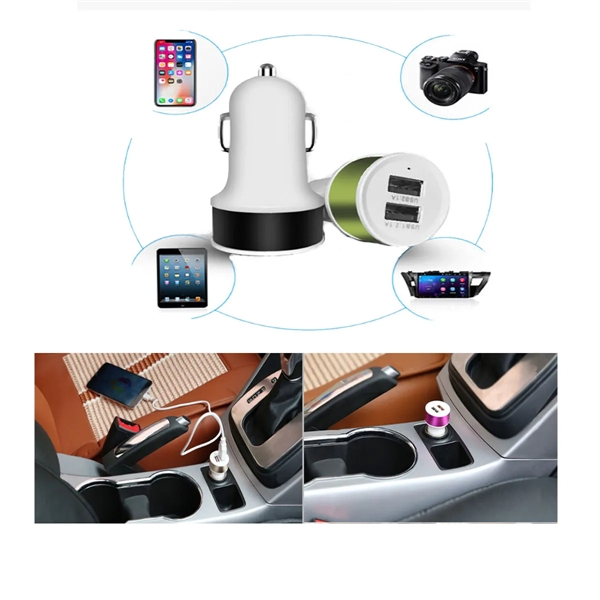 Portable Fast Charging Dual Smart Port USB Car Charger - Portable Fast Charging Dual Smart Port USB Car Charger - Image 3 of 3