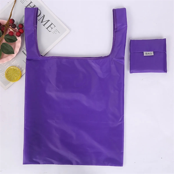 Large Reusable Shopping Foldable Polyester Tote Grocery Bag - Large Reusable Shopping Foldable Polyester Tote Grocery Bag - Image 4 of 5