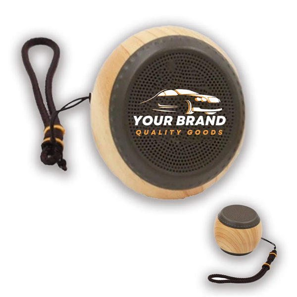 Portable Wooden Smart Small Drum Wireless Bluetooth Speaker - Portable Wooden Smart Small Drum Wireless Bluetooth Speaker - Image 0 of 3