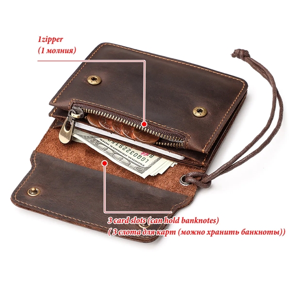Genuine Leather Slim Wallet for Men - Genuine Leather Slim Wallet for Men - Image 4 of 7