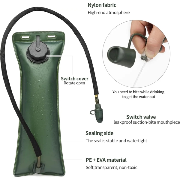 Tactical Hydration Pack with 3L BPA Free Bladder Daypack - Tactical Hydration Pack with 3L BPA Free Bladder Daypack - Image 3 of 4