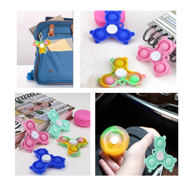 Silicone Durable Relieve Stress Spinning Fidget Spinner Toys - Silicone Durable Relieve Stress Spinning Fidget Spinner Toys - Image 3 of 3