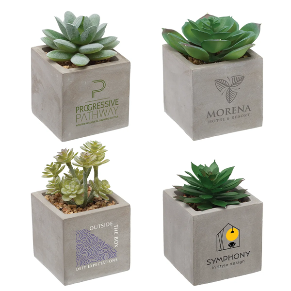 Mini Faux Potted Succulent - Mini Faux Potted Succulent - Image 0 of 4