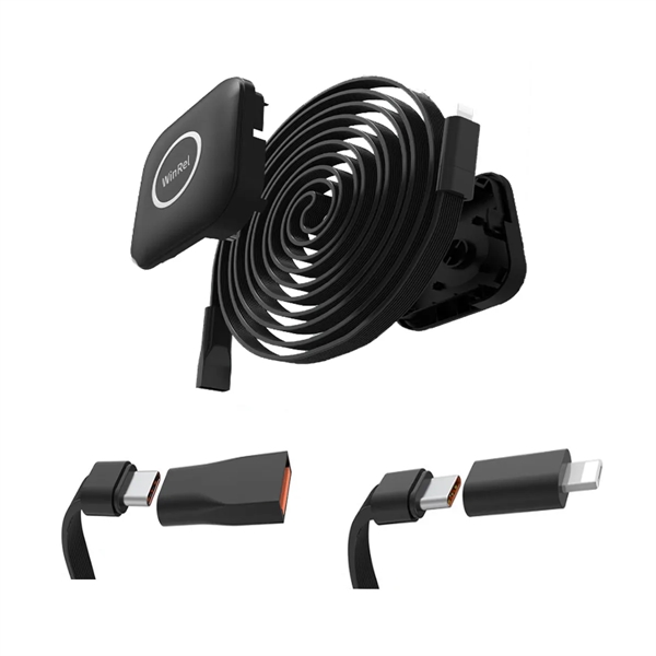 3 in 1 One Side Pull Fast Charging Retractable USB Cable - 3 in 1 One Side Pull Fast Charging Retractable USB Cable - Image 2 of 3