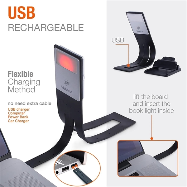 Built-in USB Cable Clip on Reading Bookmark Light - Built-in USB Cable Clip on Reading Bookmark Light - Image 1 of 3
