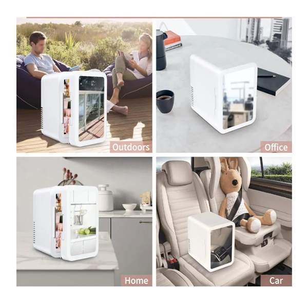 Portable Mirror And LED Design Beauty Skincare Mini Fridge - Portable Mirror And LED Design Beauty Skincare Mini Fridge - Image 3 of 3