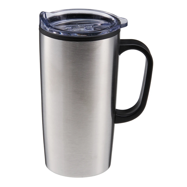 20 oz Yukon Stainless Steel Travel Mug with Handle - 20 oz Yukon Stainless Steel Travel Mug with Handle - Image 8 of 11