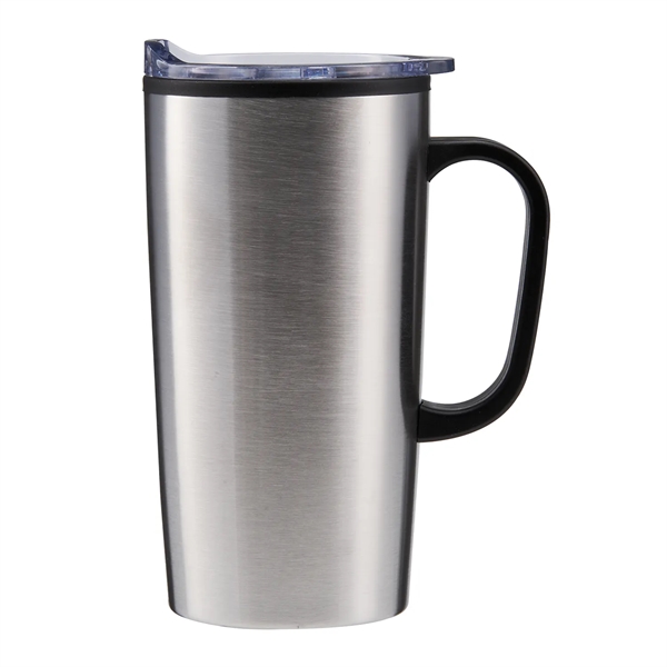 20 oz Yukon Stainless Steel Travel Mug with Handle - 20 oz Yukon Stainless Steel Travel Mug with Handle - Image 9 of 11