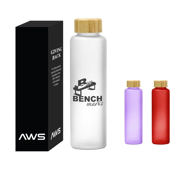 Aws 20 Oz. Belle Glass Bottle With Bamboo Lid - Aws 20 Oz. Belle Glass Bottle With Bamboo Lid - Image 0 of 10