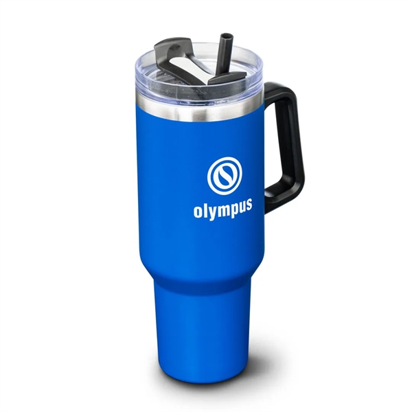 Compeer Handle Travel Mug w/Straw - 40oz - Compeer Handle Travel Mug w/Straw - 40oz - Image 3 of 14