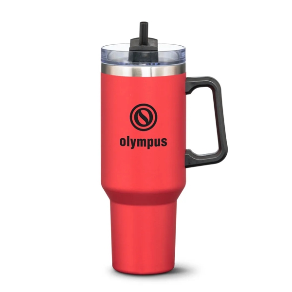 Compeer Handle Travel Mug w/Straw - 40oz - Compeer Handle Travel Mug w/Straw - 40oz - Image 9 of 14