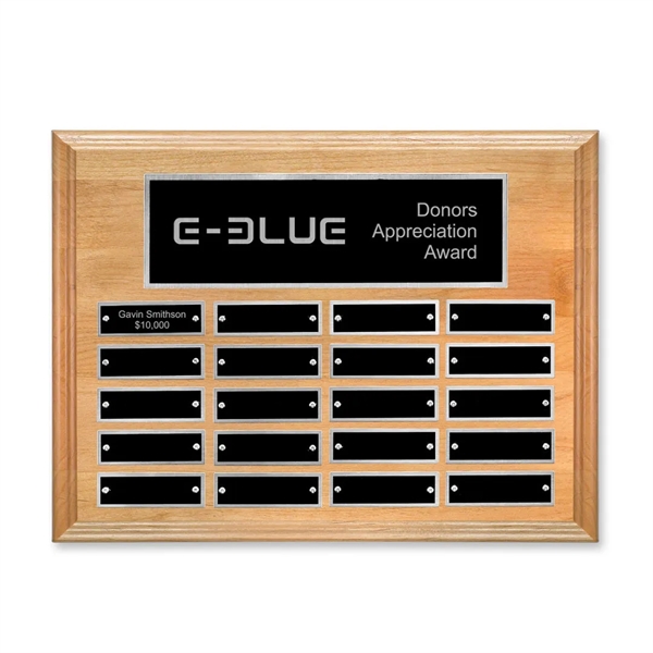 Erindate (Horiz) Perpetual Plaque - Red Alder/Silver
