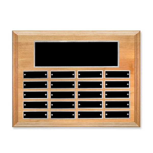 Erindate (Horiz) Perpetual Plaque - Red Alder/Silver