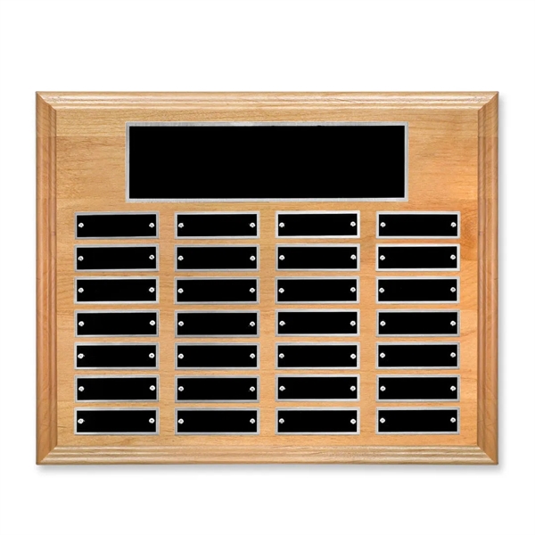 Erindate (Horiz) Perpetual Plaque - Red Alder/Silver