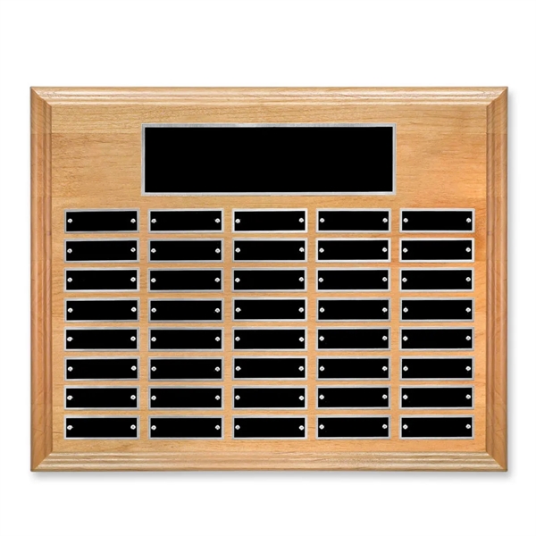 Erindate (Horiz) Perpetual Plaque - Red Alder/Silver