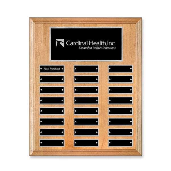 Erindate (Vert) Perpetual Plaque - Red Alder/Silver - Erindate (Vert) Perpetual Plaque - Red Alder/Silver - Image 5 of 8