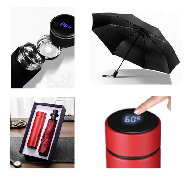 2 In 1 High Quality Umbrella And Thermos Business Gift Set - 2 In 1 High Quality Umbrella And Thermos Business Gift Set - Image 2 of 4