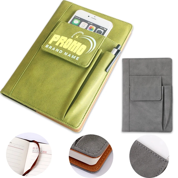 200 Pages Thick Paper Notebooks With Front Pen Pockets - 200 Pages Thick Paper Notebooks With Front Pen Pockets - Image 0 of 2