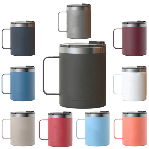 RTIC 12 oz Stainless Steel Ringed Coffee Mugs - RTIC 12 oz Stainless Steel Ringed Coffee Mugs - Image 1 of 21