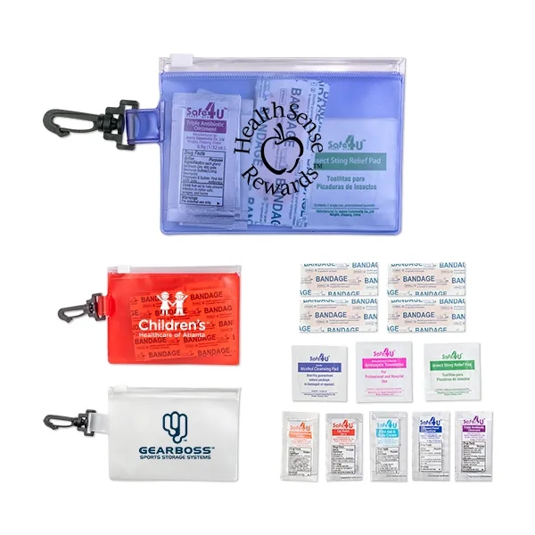 First Aid in Zip Close Pouch with Carabiner - First Aid in Zip Close Pouch with Carabiner - Image 0 of 3