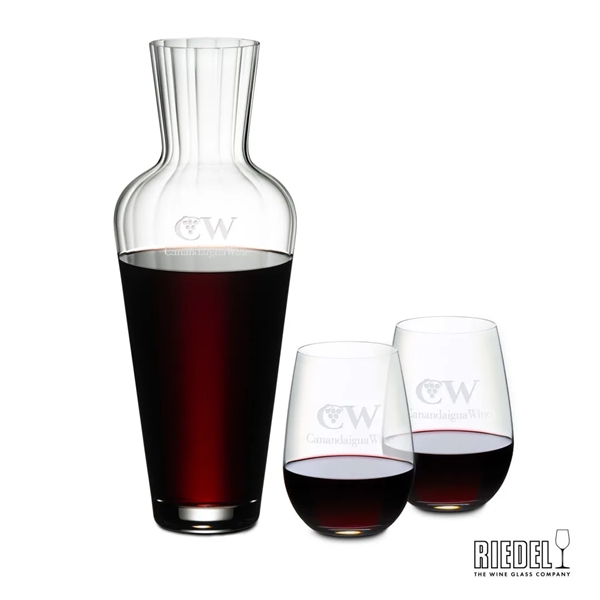 Custom RIEDEL Mosel Decanter & Stemless Wine Set
