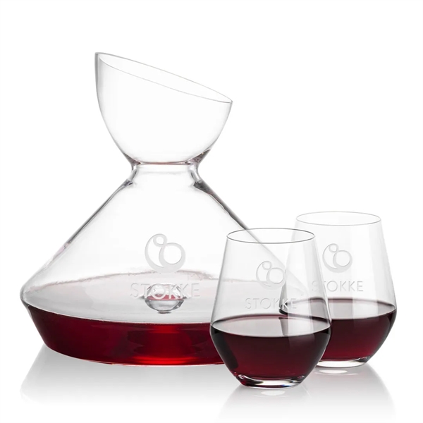 Woodbury Carafe & Reina Stemless Wine