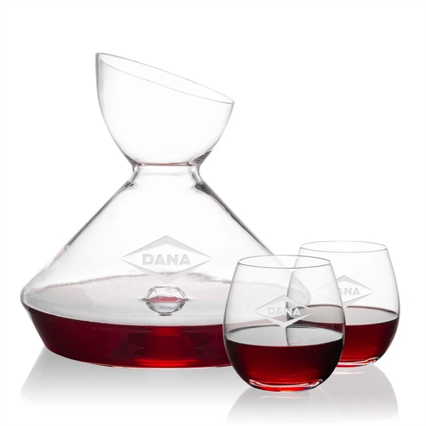 Woodbury Carafe & Redmond Stemless Wine