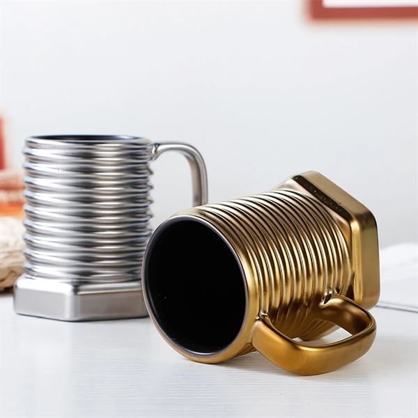 Ceramic Electroplated Mug Screw Cup - Ceramic Electroplated Mug Screw Cup - Image 3 of 3