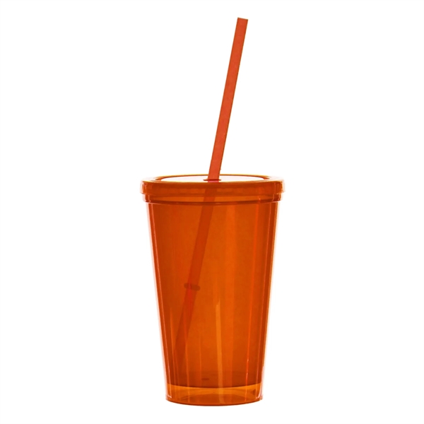 16 oz. Bolero Tumbler with Matching Lid & Straw - 16 oz. Bolero Tumbler with Matching Lid & Straw - Image 4 of 7
