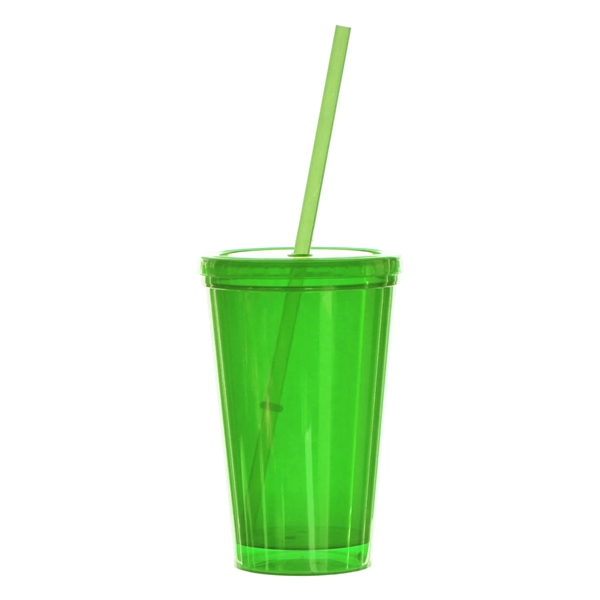 16 oz. Bolero Tumbler with Matching Lid & Straw - 16 oz. Bolero Tumbler with Matching Lid & Straw - Image 2 of 7