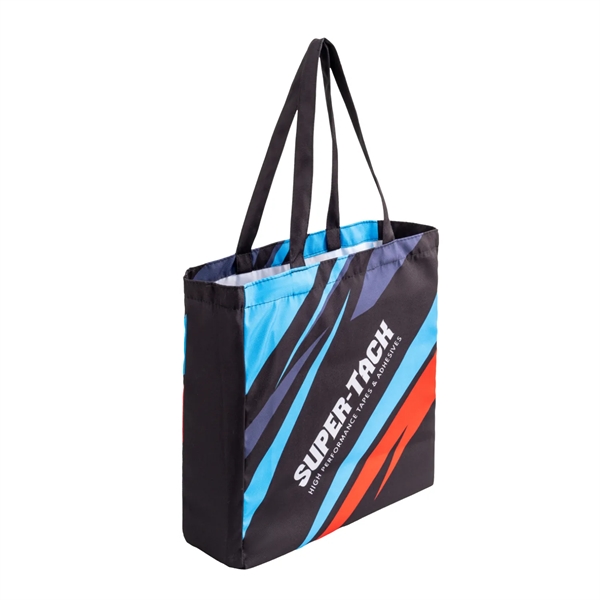 8 Oz Sublimated Poly Canvas Tote Bag w/ Gusset - 14"x16"x4" - 8 Oz Sublimated Poly Canvas Tote Bag w/ Gusset - 14"x16"x4" - Image 1 of 3