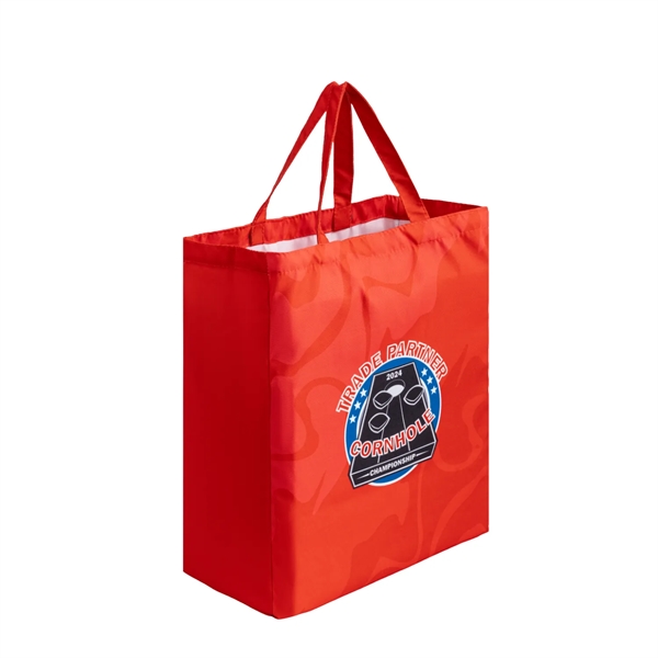 8 Oz Sublimated Poly Canvas Tote Bag w/ Gusset - 14"x18"x6" - 8 Oz Sublimated Poly Canvas Tote Bag w/ Gusset - 14"x18"x6" - Image 2 of 2