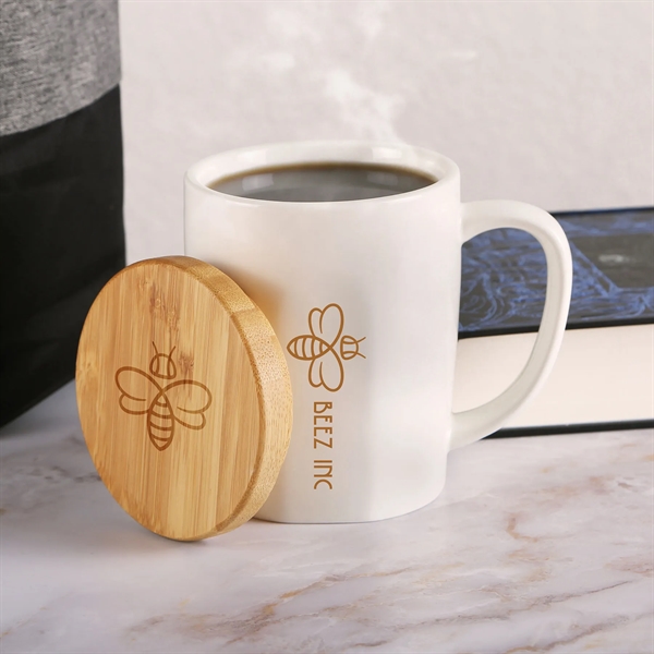 Chic Mug With Bamboo Lid - Chic Mug With Bamboo Lid - Image 0 of 1