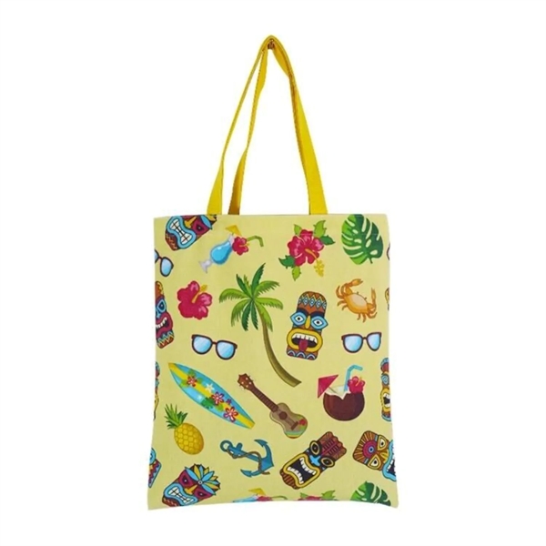 12 Oz Sublimated Sturdy Poly Canvas Tote Bag (14" x 16") - 12 Oz Sublimated Sturdy Poly Canvas Tote Bag (14" x 16") - Image 5 of 5