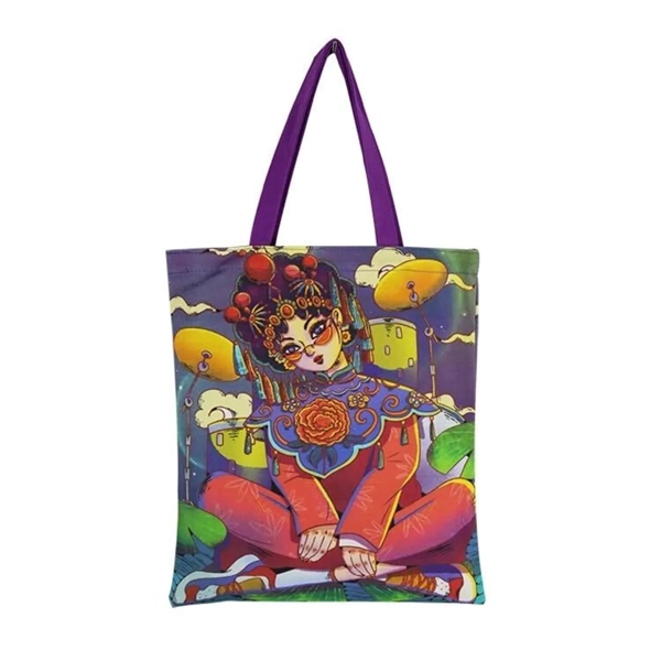 6 Oz. Sublimated Poly Canvas Convention Tote Bag (14" x 16") - 6 Oz. Sublimated Poly Canvas Convention Tote Bag (14" x 16") - Image 0 of 1