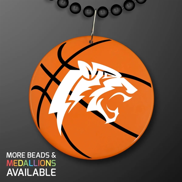 Basketball Medallion on Beads Necklace (NON-Light Up) - Basketball Medallion on Beads Necklace (NON-Light Up) - Image 4 of 21