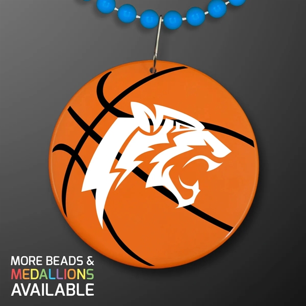 Basketball Medallion on Beads Necklace (NON-Light Up) - Basketball Medallion on Beads Necklace (NON-Light Up) - Image 6 of 21